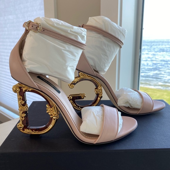 Dolce & Gabbana DG Baroque Sandals Heels 38 - Picture 3 of 9